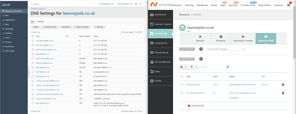 DNS settings